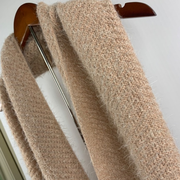 CHIC Beige/powder pink buttery soft winter sweater schal /scarf cottagecore boho - Picture 4 of 10